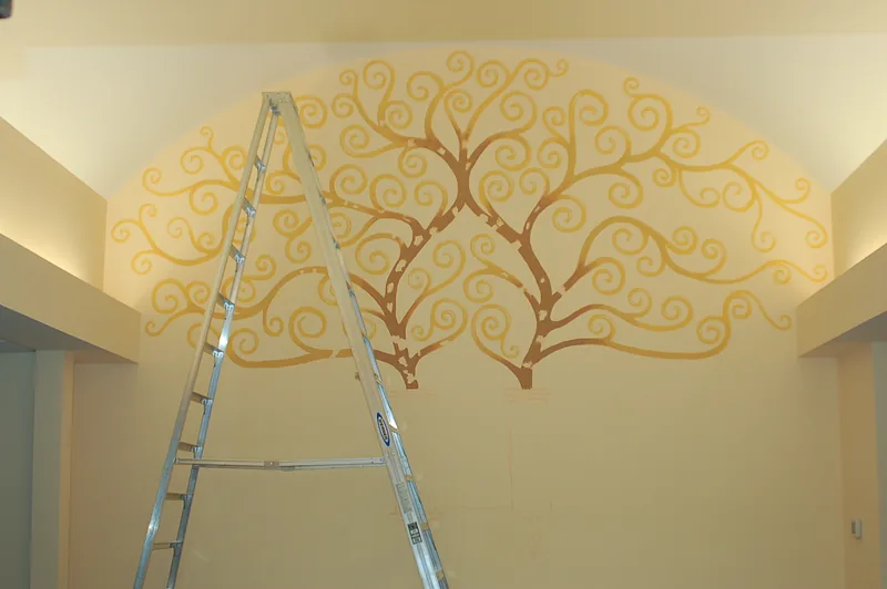 Jewish Congregation of Oak Ridge in progress: The two trees taking shape