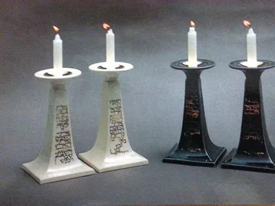 Shabbat candlesticks